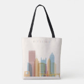 Tote Bag Horizon de ville de Pittsburgh, Pennsylvanie | (Dos)
