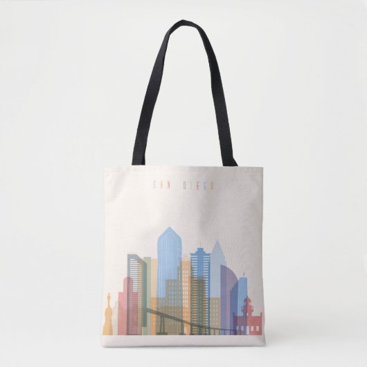 Tote Bag Horizon de ville de San Diego (Devant)