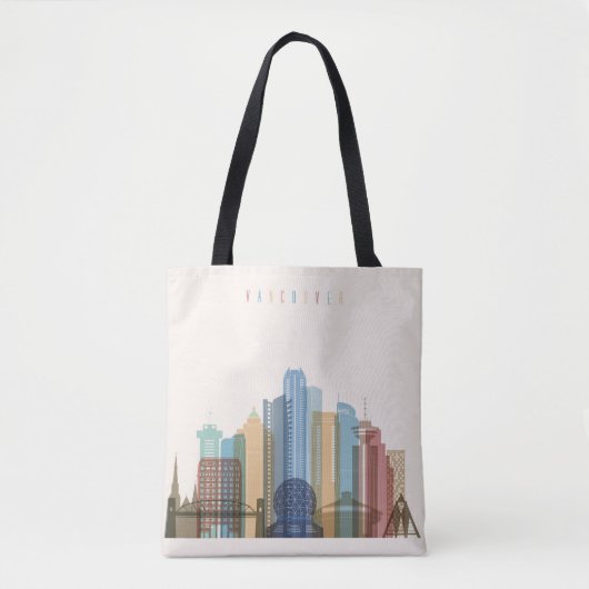 Tote Bag Horizon de ville de Vancouver, Canada | (Devant)