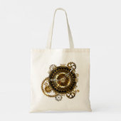 Tote Bag Horloge Steampunk avec des engrenages anciens (Dos)