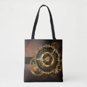 Tote Bag Horloge Steampunk avec des engrenages anciens (Devant)