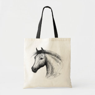 Tote Bag Horse : White