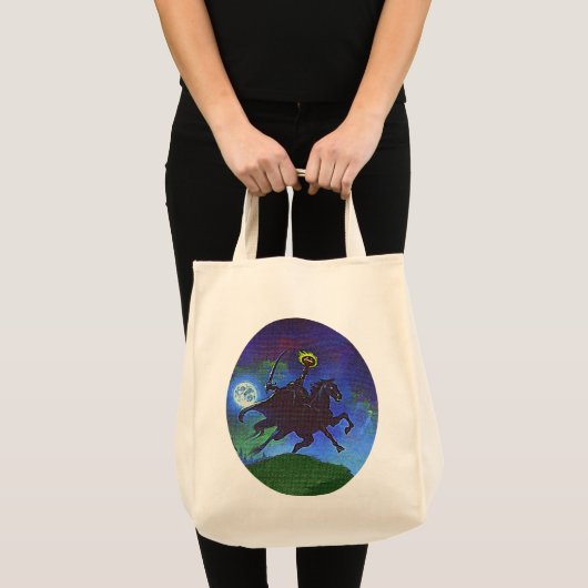 Tote Bag Horseman sans tête dans le feu bleu (Devant (produit))