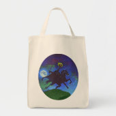 Tote Bag Horseman sans tête dans le feu bleu (Devant)