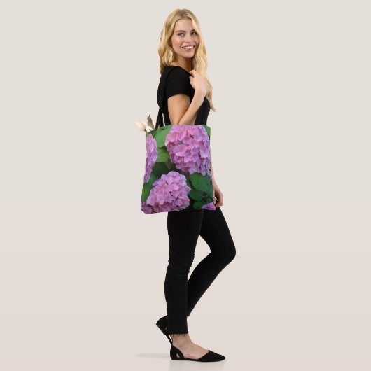 Tote Bag Hortensia hydrangea rose (Sur le modèle)