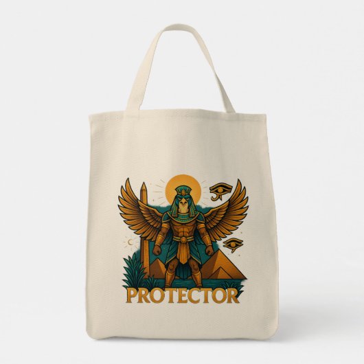 Tote Bag Horus the Protector – Bold Ancient Egyptian Falcon (Dos)