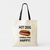 Tote Bag Hot Dog Me Rend Heureux Hot Dog (Dos)