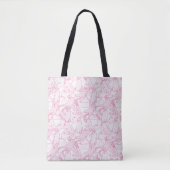 Tote Bag Hot Pink Scribble Cats – modern cute Pattern (Devant)
