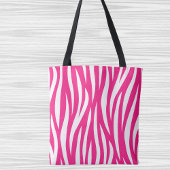 Tote Bag Hot Pink Wavy Animal Print Tote