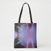 Tote Bag Hot rose et bleu fractal (Devant)