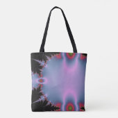 Tote Bag Hot rose et bleu fractal (Dos)