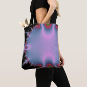 Tote Bag Hot rose et bleu fractal (De près)