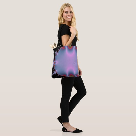 Tote Bag Hot rose et bleu fractal (Sur le modèle)