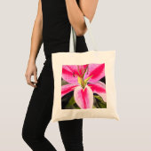 Tote Bag Hot rose Lily Tenerife pop art (Devant (produit))