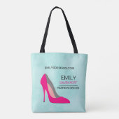 Tote Bag Hot Rose Stiletto High Heel Chaussure Chic Busines (Dos)