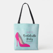 Tote Bag Hot rose Stiletto High Heure Bachelorette Party (Dos)