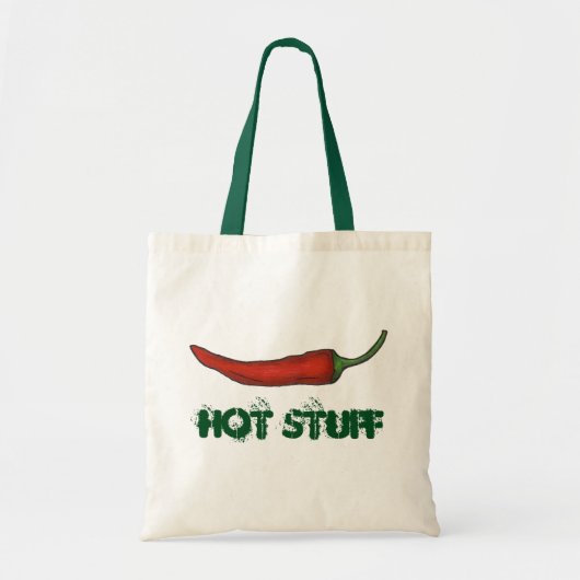 Tote Bag Hot Stuff Valentine's Day Red Chili Pepper Veggie (Devant)
