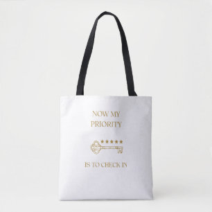 Tote Bag Hôtel 5 étoiles Enregistrement Retro Luxe Vacances