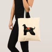 Tote Bag Hound afghan Selle bohème florale (Devant (produit))