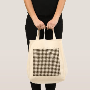 Tote Bag Houndstooth de Brown Combination par Shirley Taylo