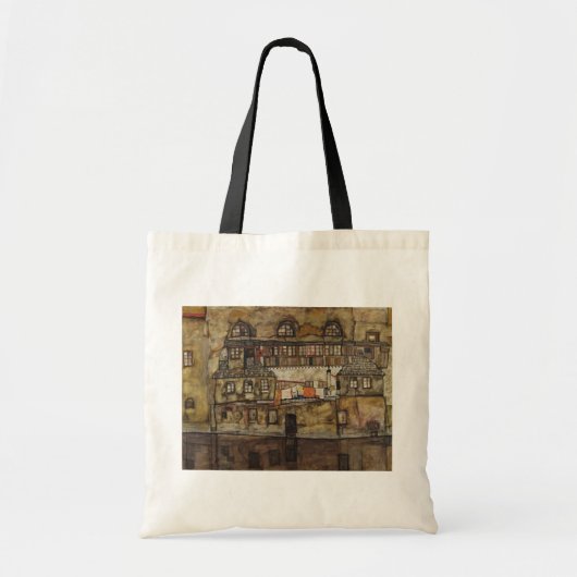 Tote Bag House Wall on River par Egon Schiele (Devant)