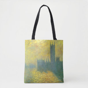 Tote Bag Houses of Parliament, ciel orageux de Claude Monet