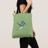 Tote Bag Hovering Jacobin Hummingbird - transparent. (De près)