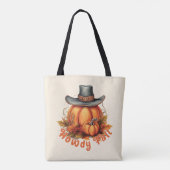 Tote Bag Howdy Fall - Vibes d'automne rustiques (Dos)