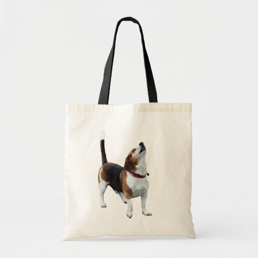 Tote Bag Howling Beagle mignon chien (Devant)