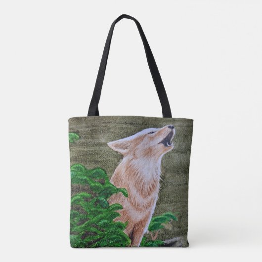 Tote Bag Howling Coyote (Dos)