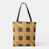 Tote Bag HUFFLEPUFF™ Check Plaid Motif (Dos)