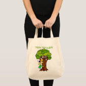 Tote Bag Hugger d'arbre - Fille (Devant (produit))