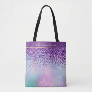Tote Bag *~* Huile d'or en marbre de Parties scintillant vi