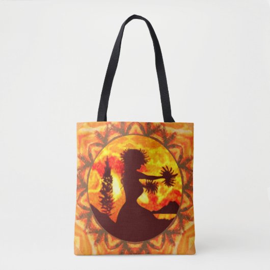 Tote Bag Hula Dancer Palms (Devant)