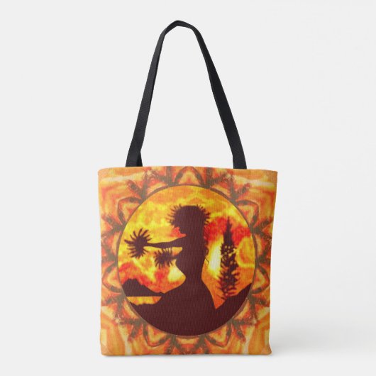 Tote Bag Hula Dancer Palms (Dos)
