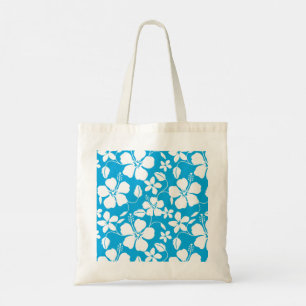 TOTE BAG HULA HAÏIENNE (HIBISCUS) BLEU
