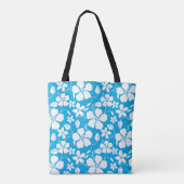 TOTE BAG HULA HAÏIENNE (HIBISCUS) BLEU (Dos)