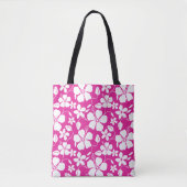 TOTE BAG HULA HAÏIENNE (HIBISCUS) ROSE CHAUDE (Devant)