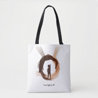 Tote Bag Human Rights for All – Minimal Diversity Circle De