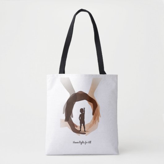 Tote Bag Human Rights for All – Minimal Diversity Circle De (Devant)