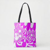 Tote Bag Humeur rose et blanche (Devant)
