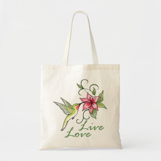 Tote Bag Hummingbird Live Love (Devant)