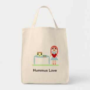 Tote Bag Hummus Love "I love hummus"