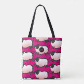 Tote Bag Humoristique 3 Cochon Année 2019 Monogramme Choisi (Dos)