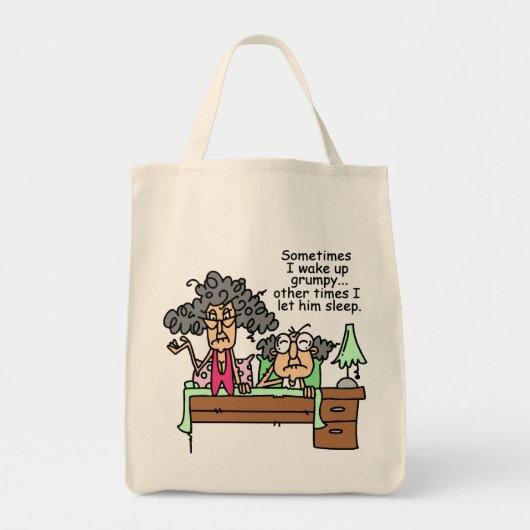 Tote Bag Humoristique, laissez grumeux dormir (Devant)