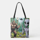 Tote Bag Humour Alien et Bigfoot (Dos)