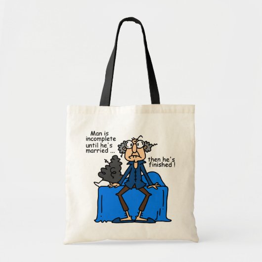 Tote Bag Humour alors fini inachevé de mariage (Devant)