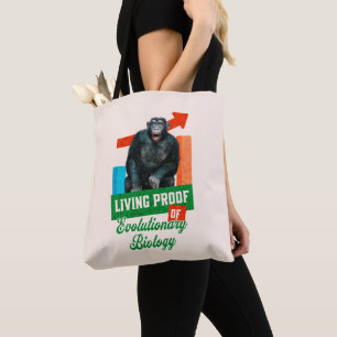 Tote Bag Humour de biologie évolutionniste drôle de chimpan