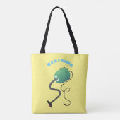 Tote Bag Humour de dessin animé de l'aspirateur mignon (Dos)