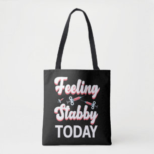 Tote Bag Humour de la phlébotomie Syringe Dessiner le sang
